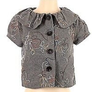 DOUBLE STITCH WOOL BLEND ART-TO-WEAR JACKET